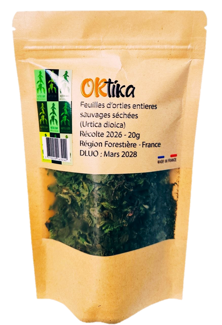Sachet ORTIKA feuilles d’orties sauvages séchées